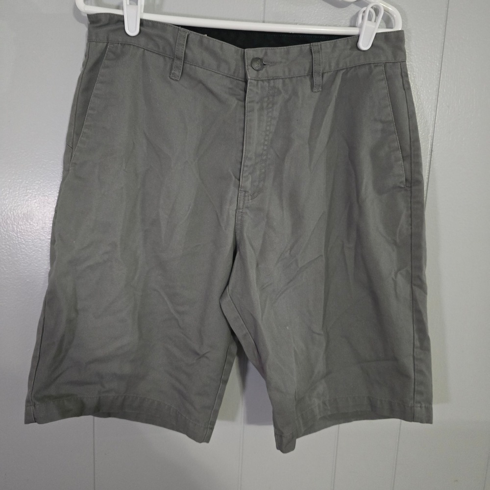 Volcom Frickin Modern Stretch Chino Shorts Mens 33 Grey‎ A0911601